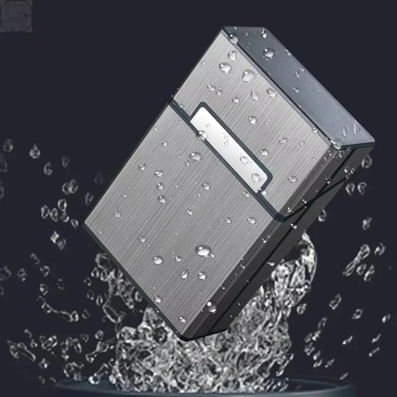 King Size Slim Aluminum Cigarette Case Portable Waterproof Tobacco Storage Box Cigar Holder Smoking Accessory for Outdoor Use