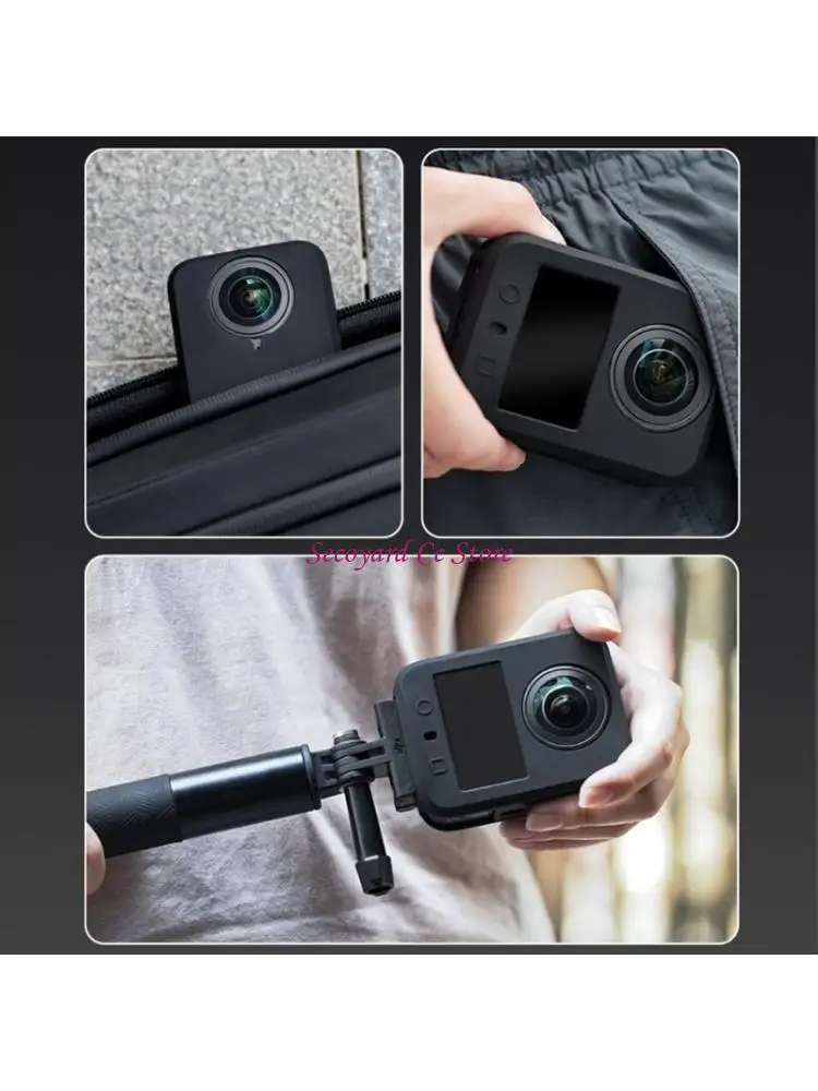 N3UC Anti Slip Silicone Housing For 360 Degree Cameras Full Body Cover Shockproof Easy Grip