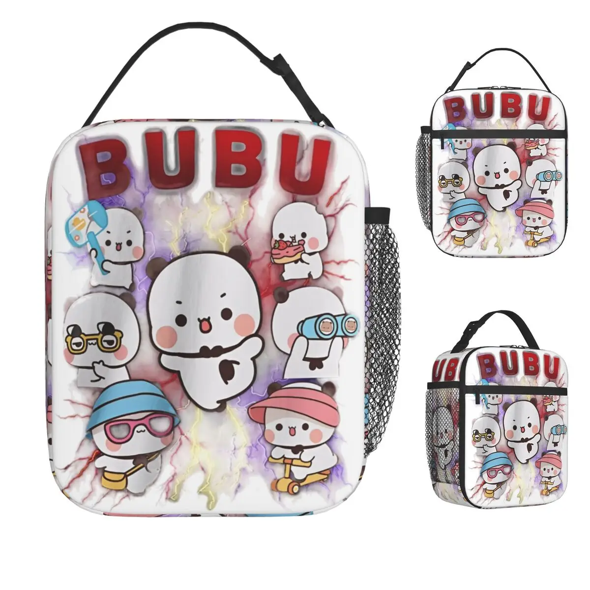 

Bubu Dudu Funny Graphic Lunch Bag Casual Lunch Box Beach Portable Zipper Thermal Lunch Bags Custom Cooler Bag