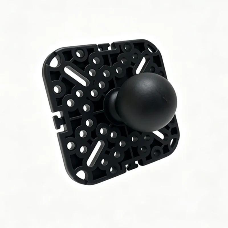 1.54 inch Ball Double Arm Round Base Spherical Fish Seat Fishfinder Mount Plate for GPS Photo Equipment Camera