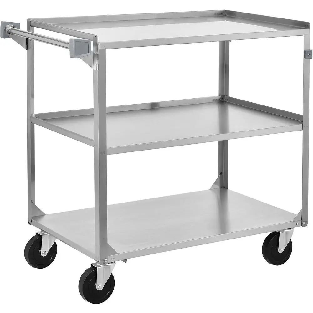 

Stainless Steel Utility Cart, 30.75 x 18.375 x 33, 300 lbs Capacity
