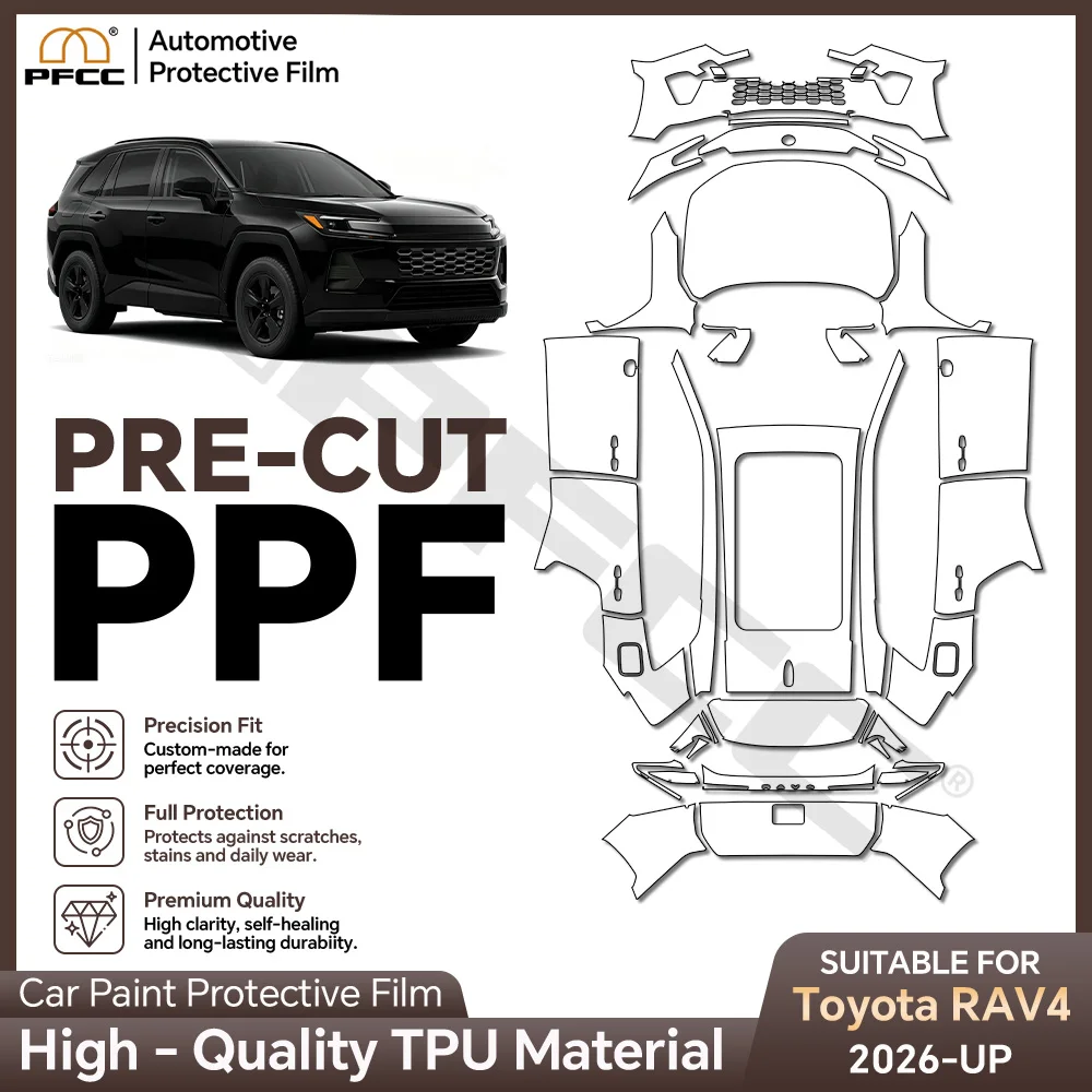 TPU Car Paint Protection Film For Toyota RAV4 2026 2027 Woodland Edition Anti-scratch Pre-cut PPF Clear Bra Resistant Repairable