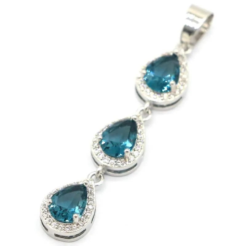 Buy 4 Get 1 Free Color Changing Alexandrite Topaz London Blue Topaz Ruby Aqduamarine Tourmaline Silver Pendant
