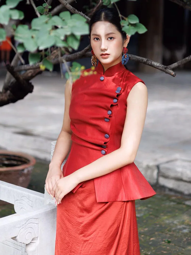 

Красное китайское утреннее платье Ele Red для женщин, свадебное, с изысканным дизайном, новое, для невесты, длинное вечернее платье