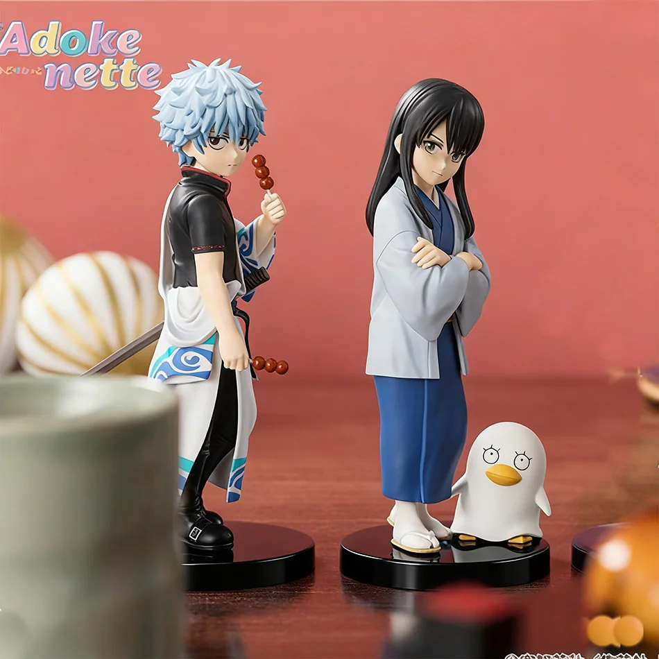 14cm Gintama Anime Figur Adokenett Sakata Gintoki Actionfigur Q-Version Katsura Kotarou Figurine PVC Sammlermodell Spielzeug
