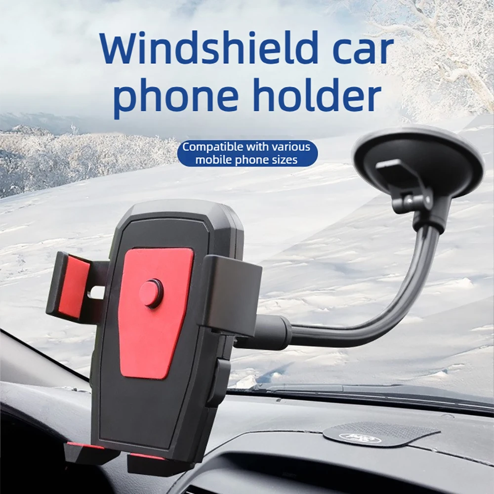 

1/2pcs Flexible Long Arm 360 Degree Phone Holder Mount Cup Holder Universal Car Suction Windshield Phone Locking Car-Accessories