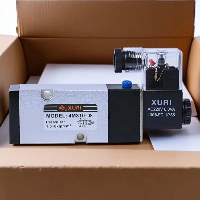 Тип Airtac Двухпозиционный пятипортовый электромагнитный клапан для поверхностного монтажа4M310-08Пневматический направляющий клапанDC24V/AC220v