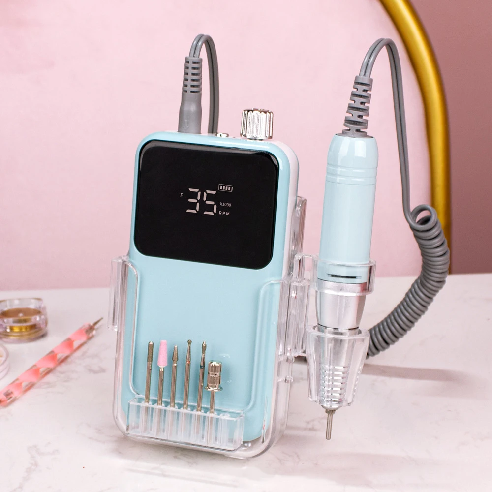 New Multifunctional Advanced Manicure Professional Nail Remover Rechargeable Nail Polisher Portable Nail Grinder LCD Display