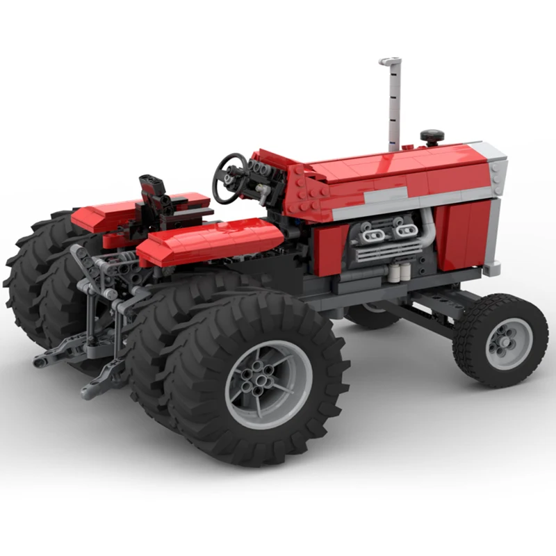 MOC 981 個シティテクニックエンジニアリング RC Mas Fergus1155 V8 トラクタートレーラーモデル DIY クリエイティブアイデア ChildToy ギフトテクノロジーブロック