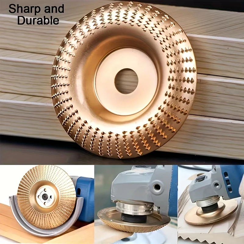 3Pcs Wood Carving Grinding Wheel Disc Set Curved Surface Fine Polishing Durable Angle Grinder Accessories for Pine Craft Sanding