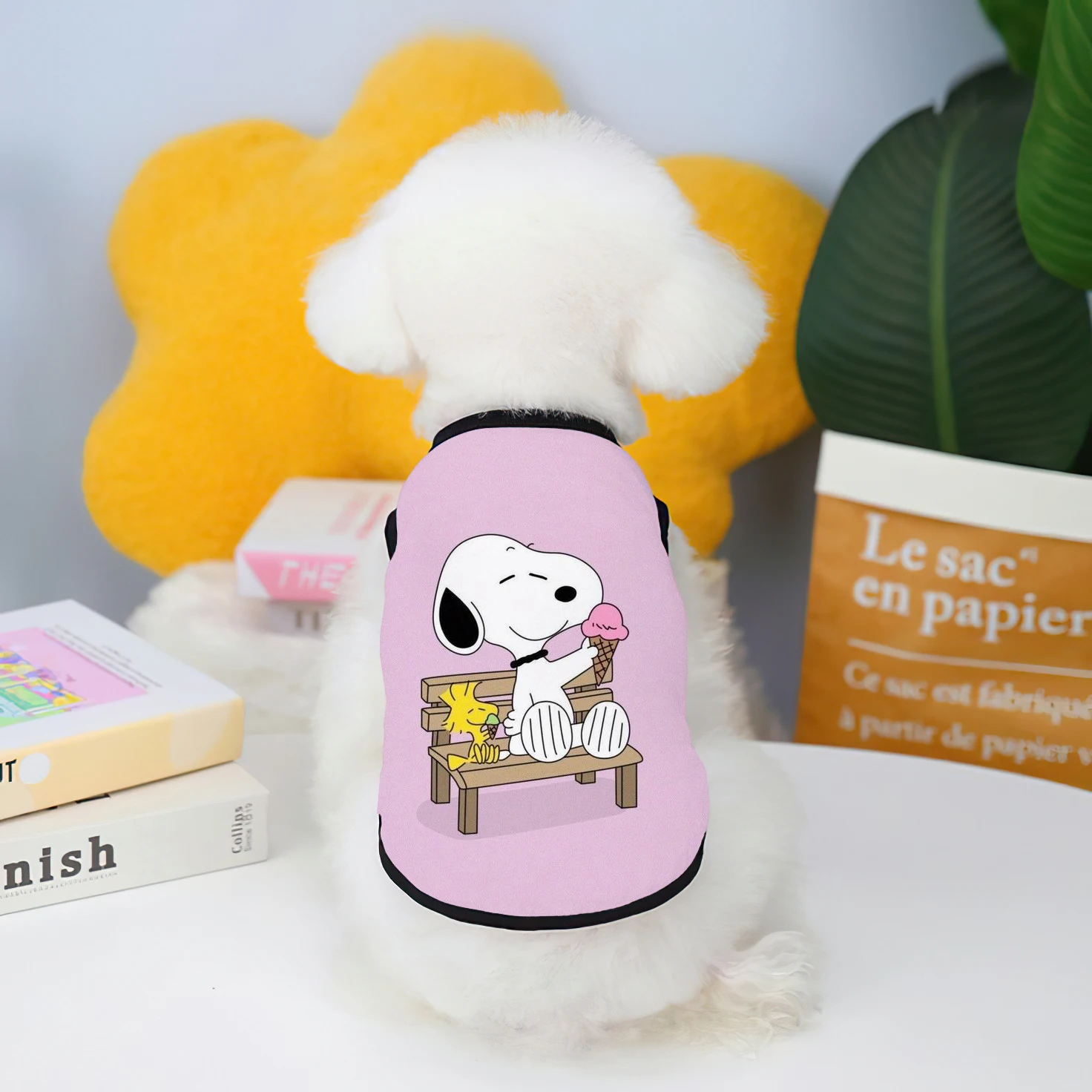 Pet Clothing Summer Disney Snoopy Pet Vest Big Dog Puppy Clothing 2024 Chihuahua Dog Supplies Products Home Garden