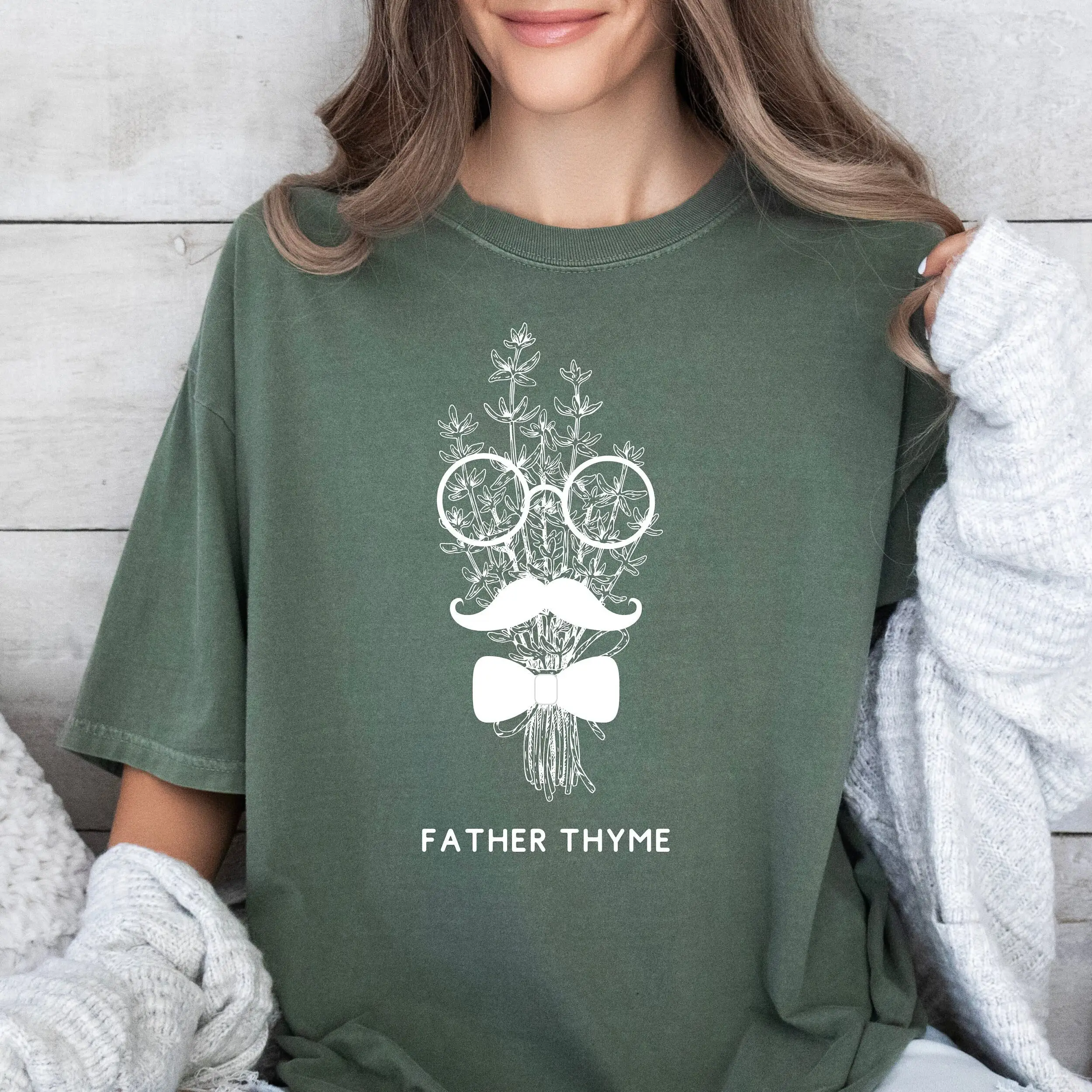 Funny Gardening Pun Comfort Colors T Shirt For Herb Gardener Humor Father Thyme Foodie Mothers Or Fathers Day Vegetable