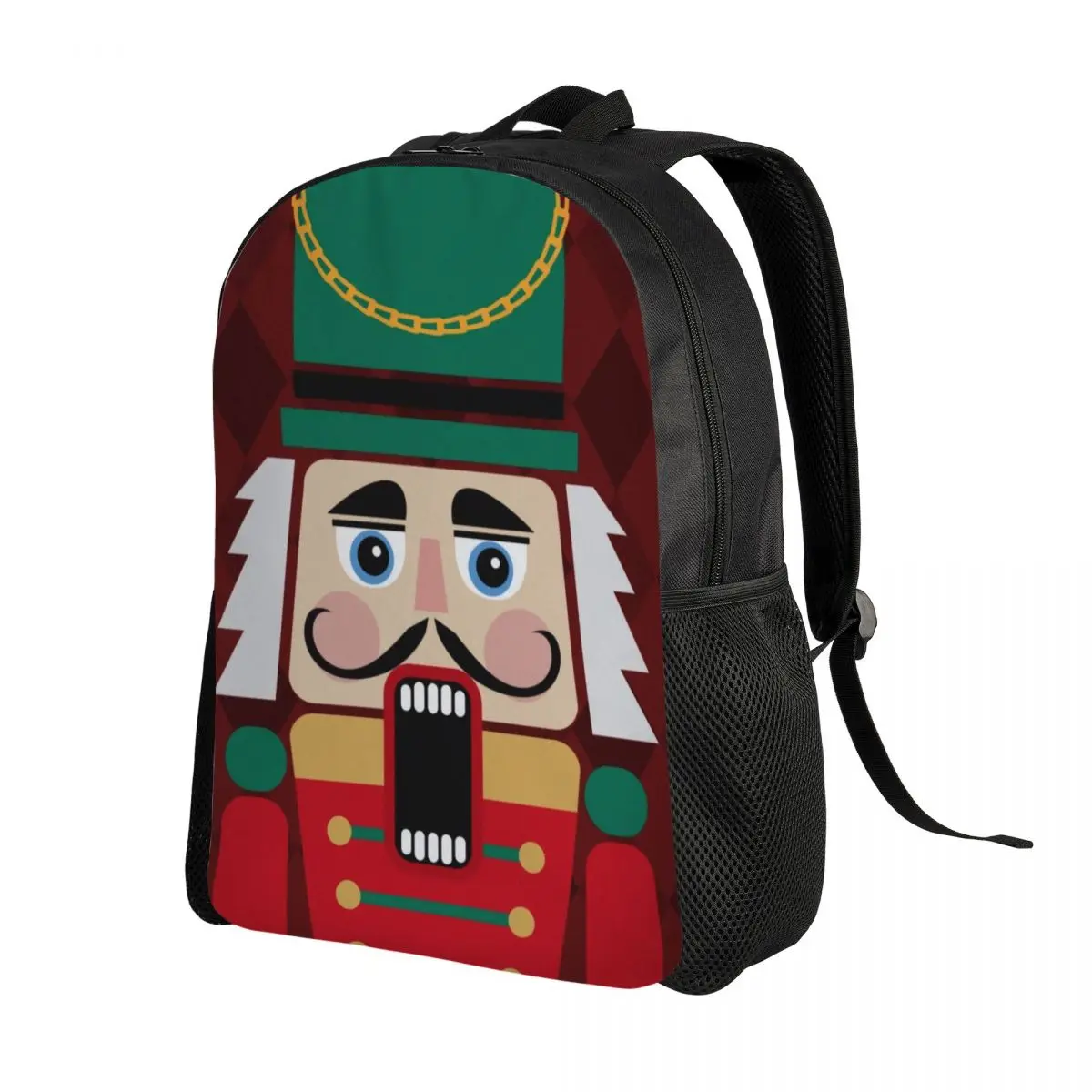 Personalized Nutcracker Doll Backpack Women Men Fashion Bookbag for School College Cartoon Toy Soldier Christmas Gift Bags