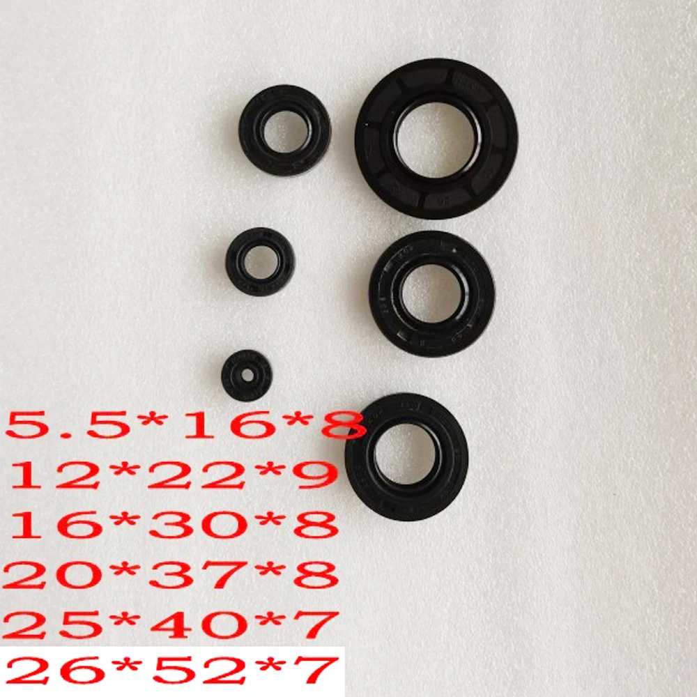 Motorcycle AX100 Full Complete Engine Oil Seal Rubber Gear Shaft Seal For Suzuki 2 Stroke 100cc AX 100 Engine parts