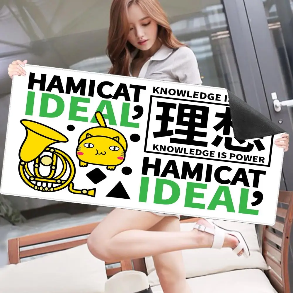 A cute fat cat Mouse Pad Desk Mouse Pad Cute HD Desk Pad Extended Gaming Keyboard Mats Large XXL Gamer Mousepad 90x40