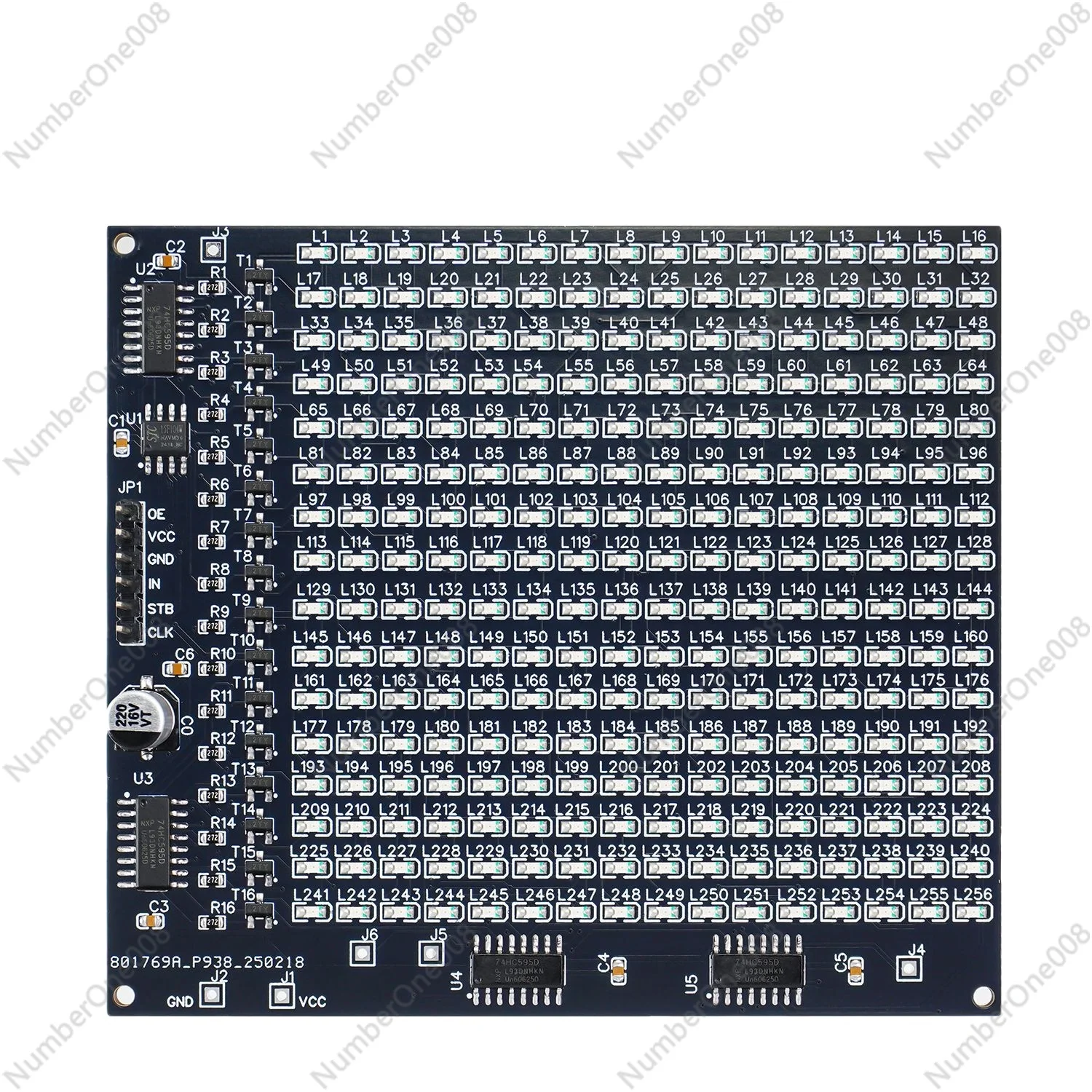 16x16 LED Matrix Display SMD Soldering Kit 300pcs Components Practice Board for SMT Training Electronics DIY