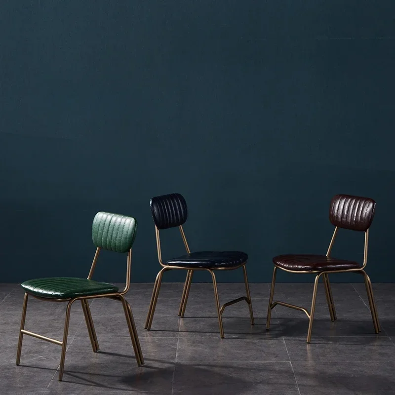 Italian Simple Home Comfortable Back Dining Chairs Living Room Light Luxury Soft Pack Leisure Chair Restaurant Dining Chairs