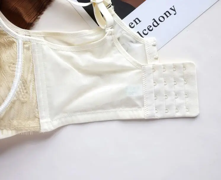 Color clashing lace full cup bra briefs set soft steel ring adjustable underwear ultra-thin lingerie panty set image 5