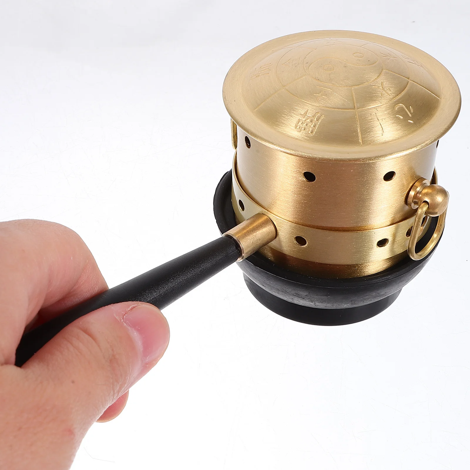 1 مجموعة 1 مجموعة صندوق الكى النحاس النقي Moxa الموقد يمكن مقبض مريح منطقة التدفئة الكبيرة للمنزل صالون تجميل أداة العناية بالجسم