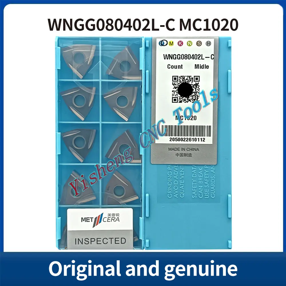 Utensili da taglio METCERA WNGG080402L-C WNGG080402R-C WNGG080404L-C WNGG080404R-C MC1020 PV1120 PV4312 Inserti CNC in metallo duro di tungsteno