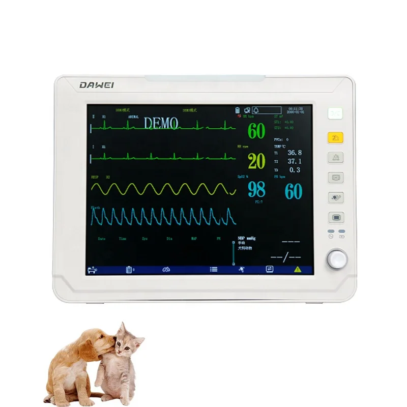 

DAWEI Vet Multiparameter Monitor Hospital Clinic Equipment Veterinary Patient Monitor