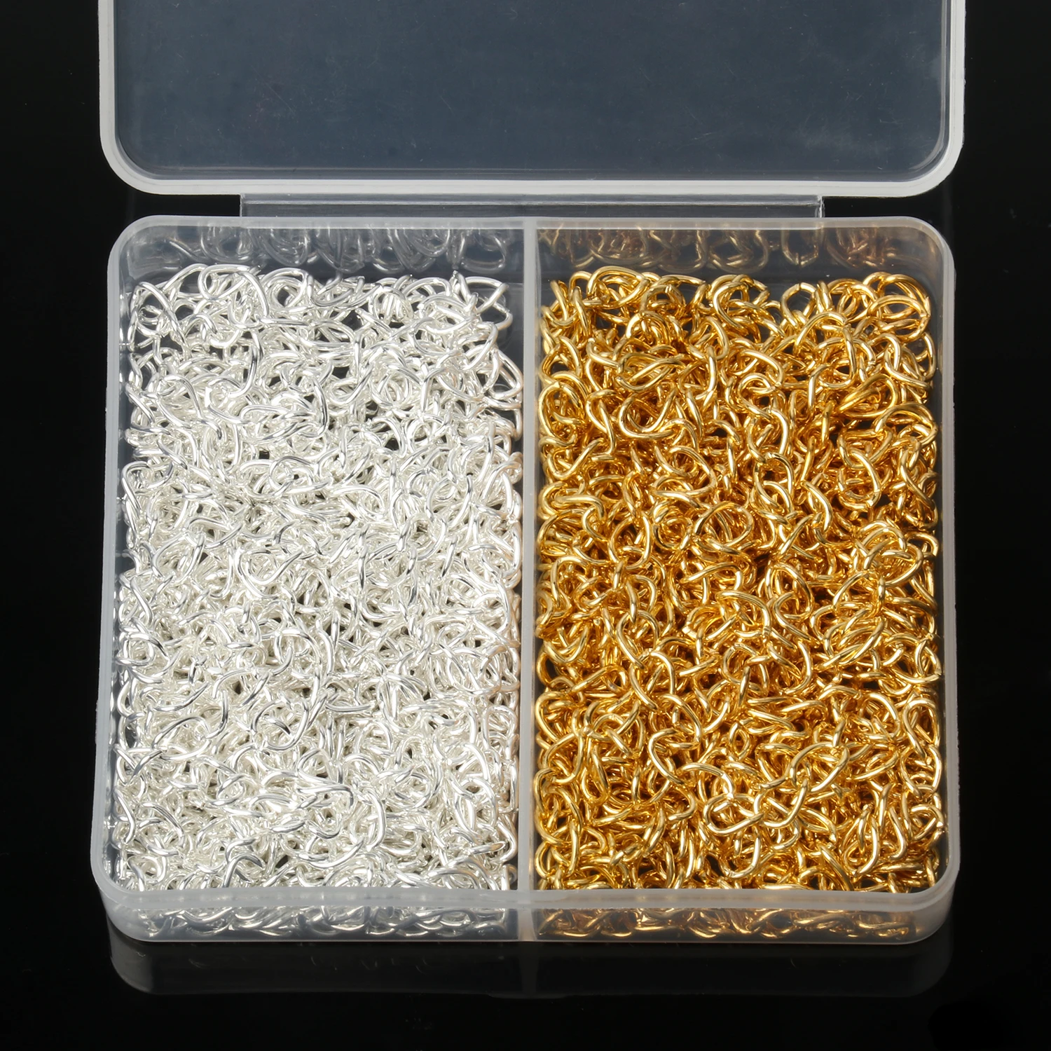 1box Gold Color Silver Color 5cm Extender Chain Accessories Box Kits for Jewelry Making Diy Fixed Connectors Findings