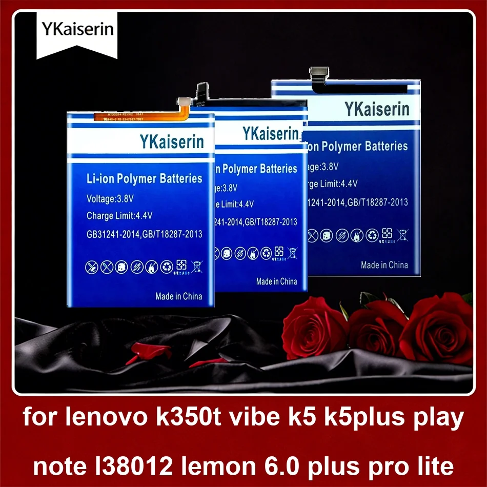 

BL297 BL289 BL259 For Lenovo k350t Vibe K5 k5plus Play Note L38012 For Lemon 6.0 Plus Pro Lite 3500-5500mAh Mobile Phone Battery