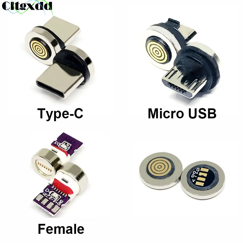 Cltgxdd 1PCS Runde Magnetische Kabel Typ C Micro USB Magnet Stecker Ersatzteile Handy Staub Stecker Adapter – Detail 1