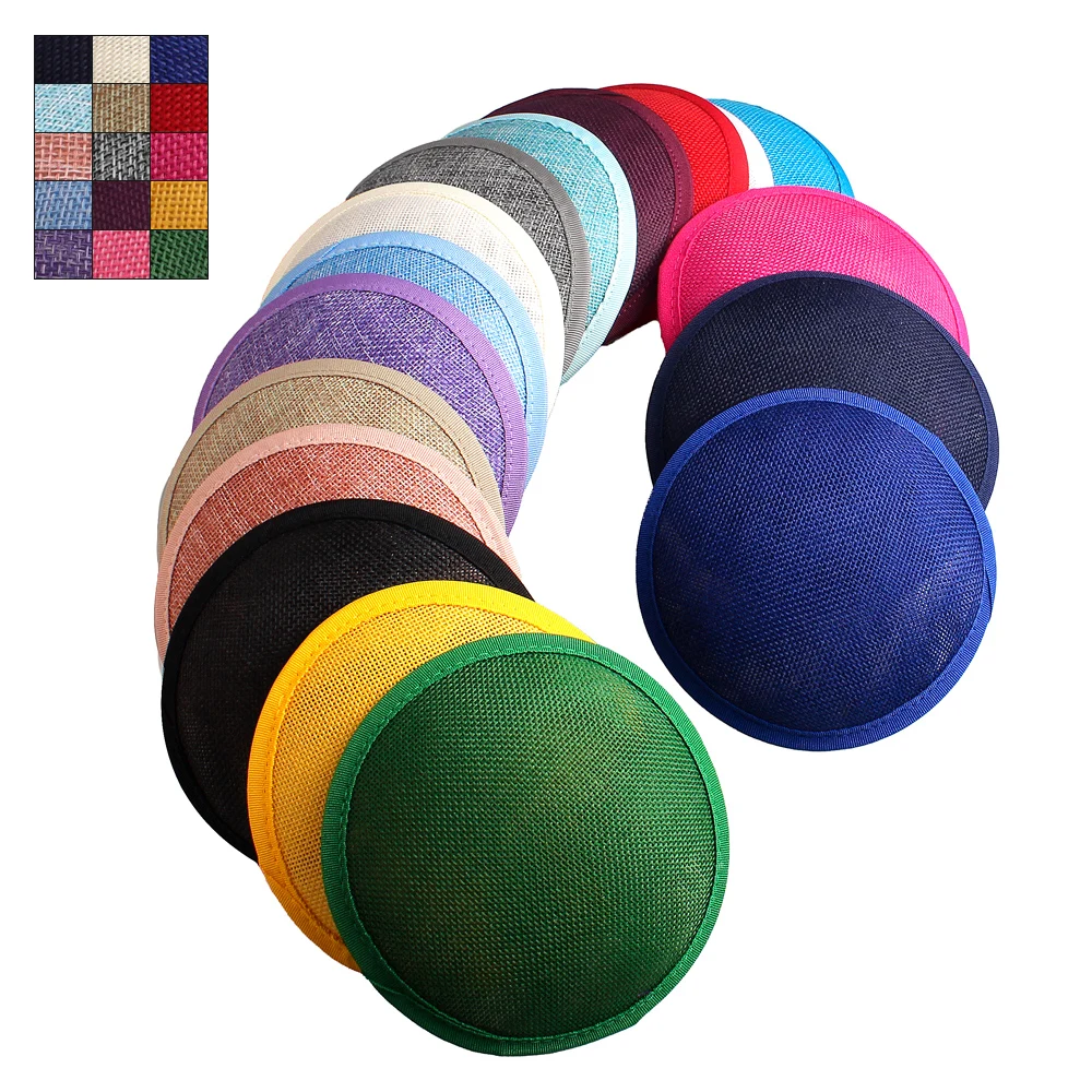 13cm Fascinators Hat Base for Women Millinery Making Vintage Derby Cap DIY Hair Accessories Cocktail Hats Round Saucer Base