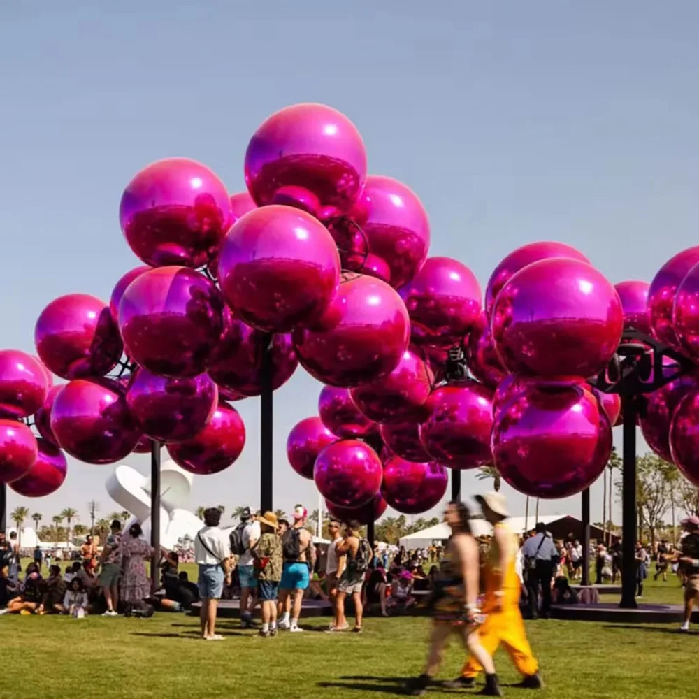 풍선 거울 공 더블 레이어 풍선 거울 풍선 밀폐 PVC 봉인 된 구 이벤트 무대 야외 장난감 장식