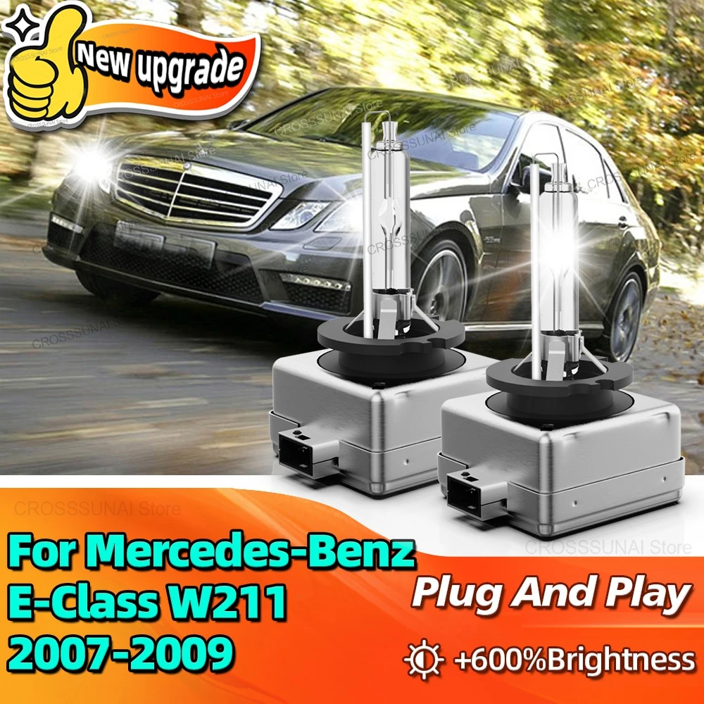 6000K HID Xenon Bulb D1S Headlight 35W Auto Lamp Replacement Front Light For Mercedes-Benz E-Class W211 2007 2008 2009