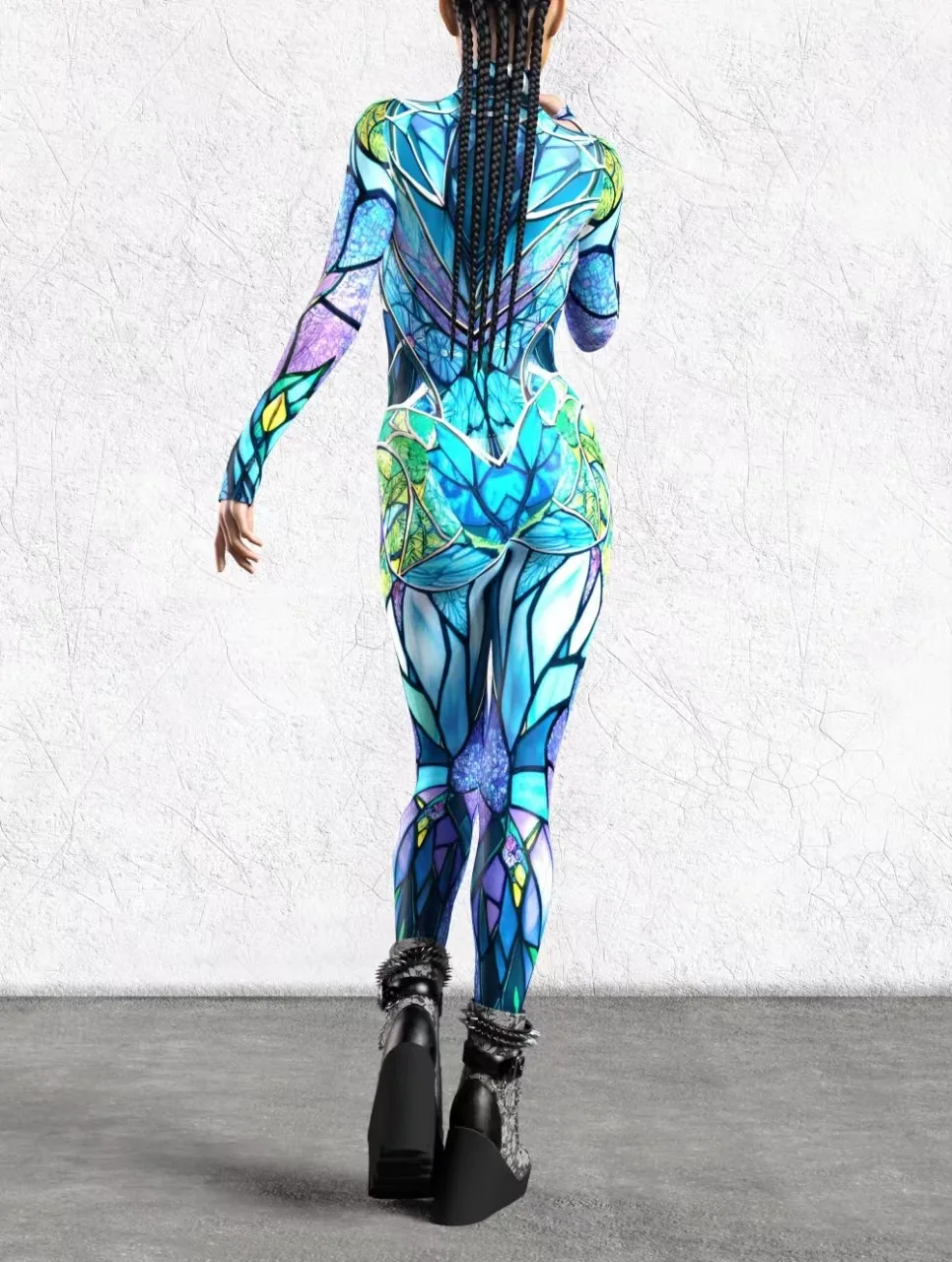 Damen Festtags- und Festival-Aerial-Yoga-Jumpsuit Halloween-Party-Kleidung Karneval Morphsuit Cosplay Einzigartiges Kostüm Bodysuit Zentai – Detail 11