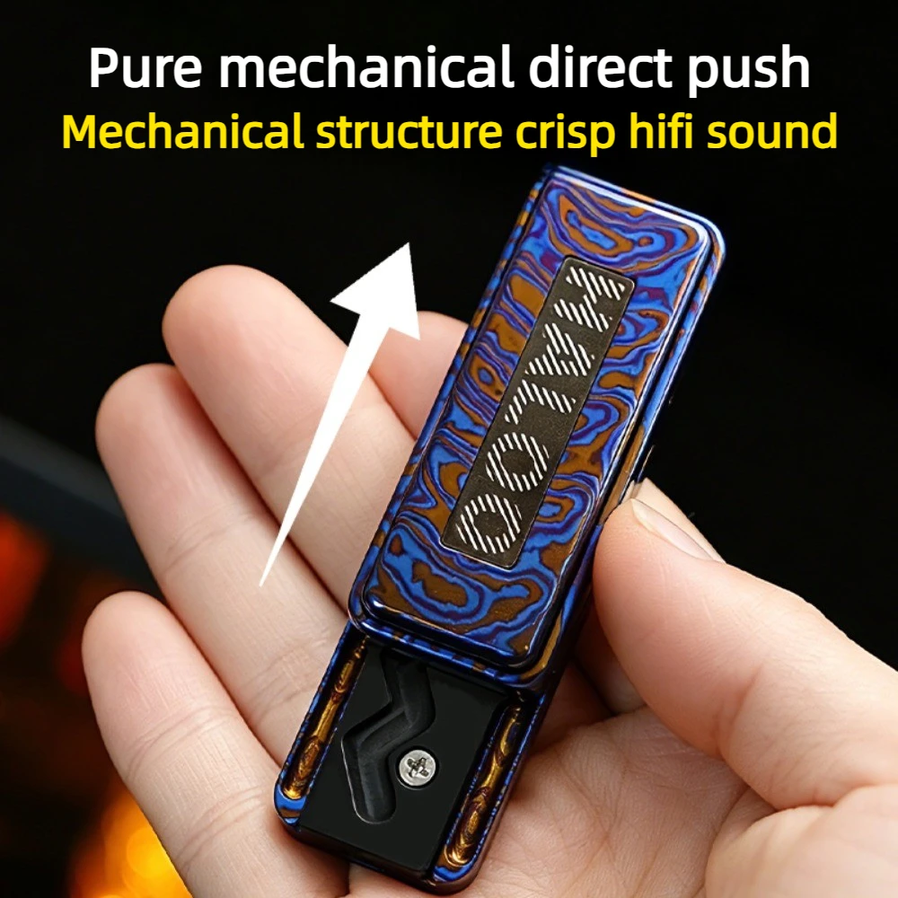 HALOOPLAYER PRO Mechanical Metal Dense Track Buckyball Fingertip Push Card Decompression Toy