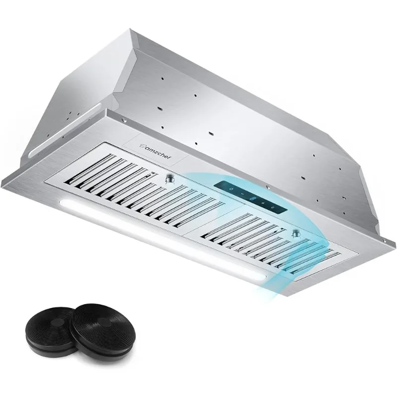 AMZCHEF Range Hood Insert 30 Inch 900 CFM with 3 Speed Fan,Convenient Gesture Touch Control, ETL Listed