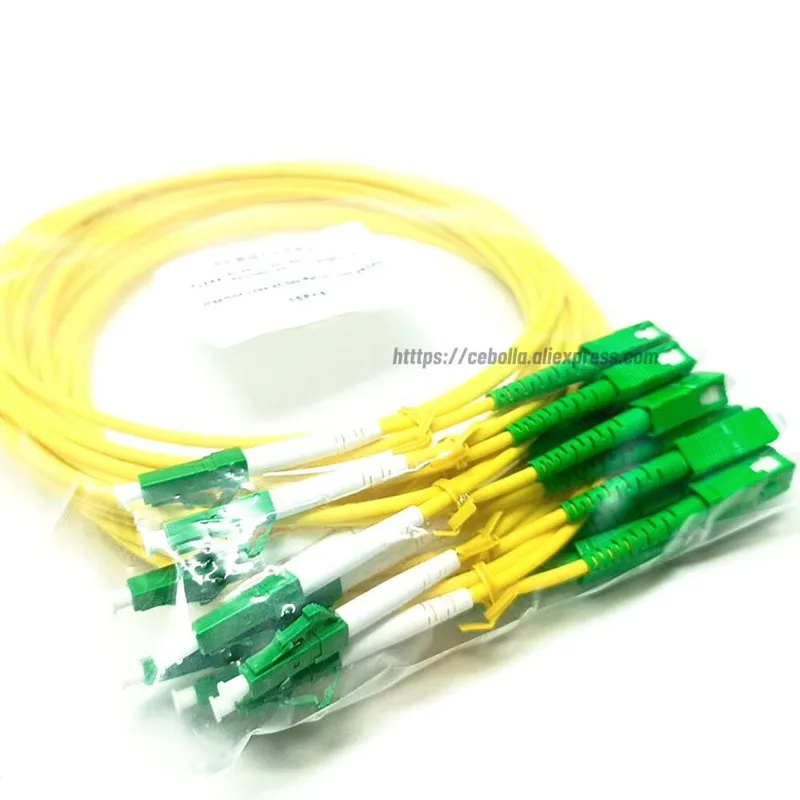 

5 шт. оптоволоконный патч-корд FTTH SC/APC к LC/APC, диаметр оптоволокна 2,0/3,0 мм, 1/2/3/5 м, оптический патч-кабель
