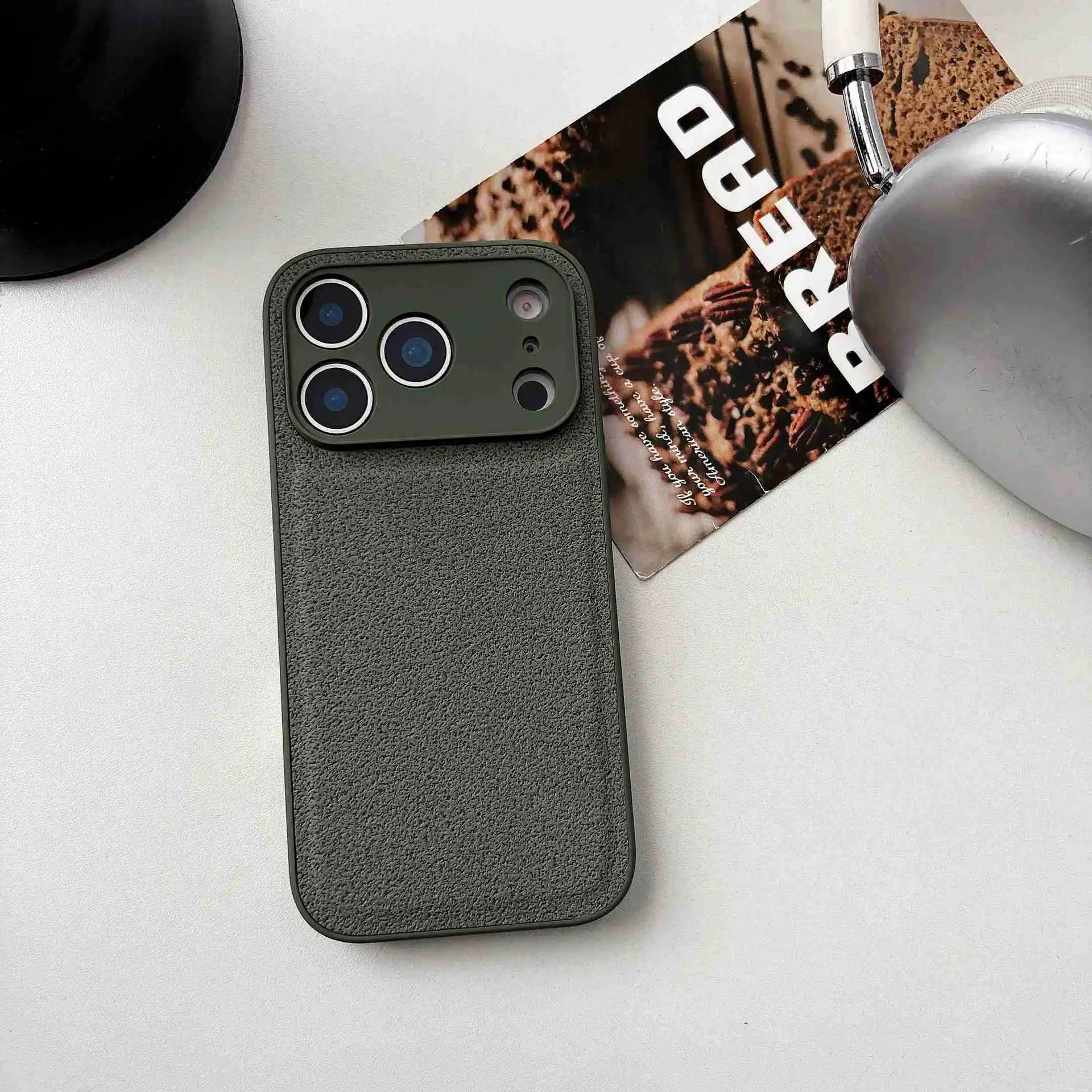 

new For iPhone 17 16 15 Pro Max Plus anti-fall Fashionable Moon pit patternMoon Pit magnetic attraction retro cortex Non-slip