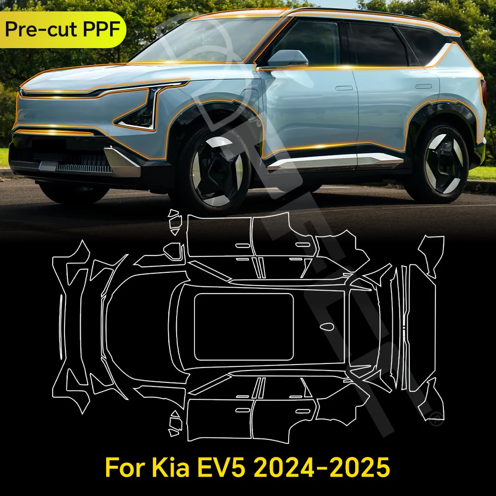 

TPU Paint Protection Film Clear Bra Pre-cut PPF For KIA EV5 2024 2025 Car Body Anti-Scratch Resistant Repairable Invisible Cover