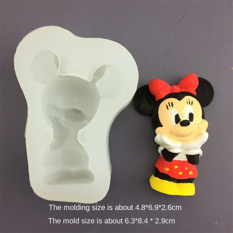 Disney Cake Silicone Mold DIY Mickey Minnie Epoxy Resin Molds Aromatherapy Wax Plaster Molds Candy Fondant baking Tools