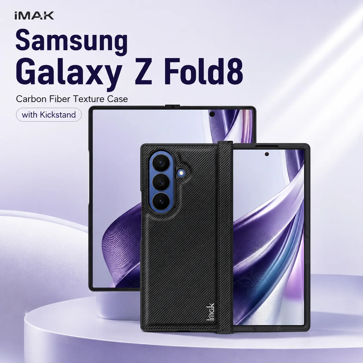 Case For Samsung Galaxy Z Fold8 Ultra Fold8 Shockproof Raised Edge Leather PC Hard Back Cover CA0023
