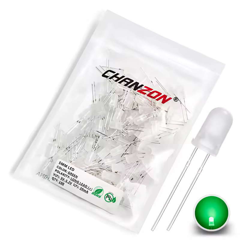 Diffused 5mm Led Diode Kit White Red Green Blue Yellow Orange 2V 3V Bulb Light Emitting Assortment Set Diy Arduino Pcb Circuit - Image 14