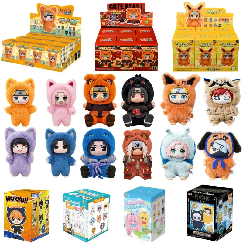 EAKI Original Anime Naruto Action Figure Blind Box Jujutsu Kaisen Boneco de Vinil de Pelúcia para Decoração de Mochila, Presentes para Festivais e Festas