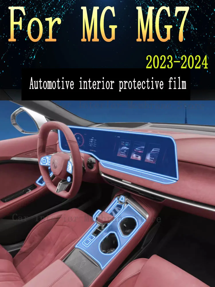 

For MG 7 （2023 2024） Car Gearbox Panel Film Dashboard Protective Sticker Interior Anti-Scratch Film Cover Accessories