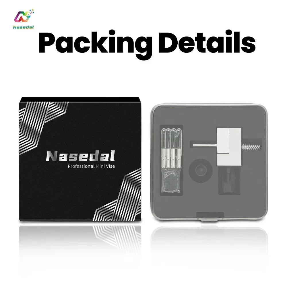 Nasedal 2-in-1 Mini-Schraubstock Präzisions-Hobby-Schraubstock 360° ° Rotationsklemme für Gunpla-Modellbau und DIY-Bastelarbeiten mit Aufbewahrungsbox – Detail 14