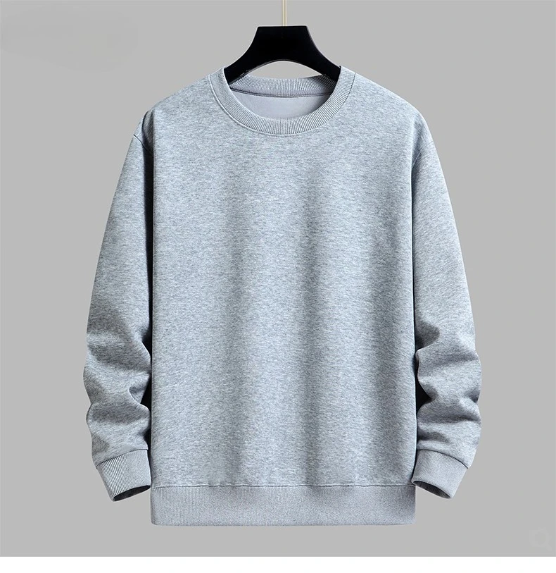 Trendiger Vielseitiger Pullover für Herren Einfarbig Herbst und Winter Bestseller Schlicht und Bequem Unisex Rundhals-Sweatshirt – Detail 9