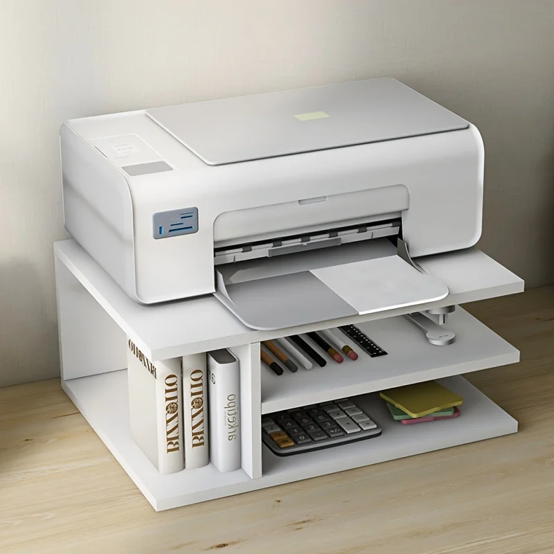 Stationery Storage Rack Desktop Printer Stand Tabletop File Paper Holder Document Storage Shelves Home Organizer Office Supplies