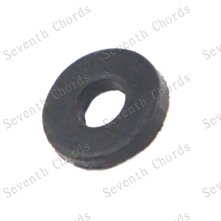 100 Pcs Black Round Rubber Guitar Strap Lock StrapLock Strap Button Mount Washer Cushions Washer Gasket - Outer diameter:10mm