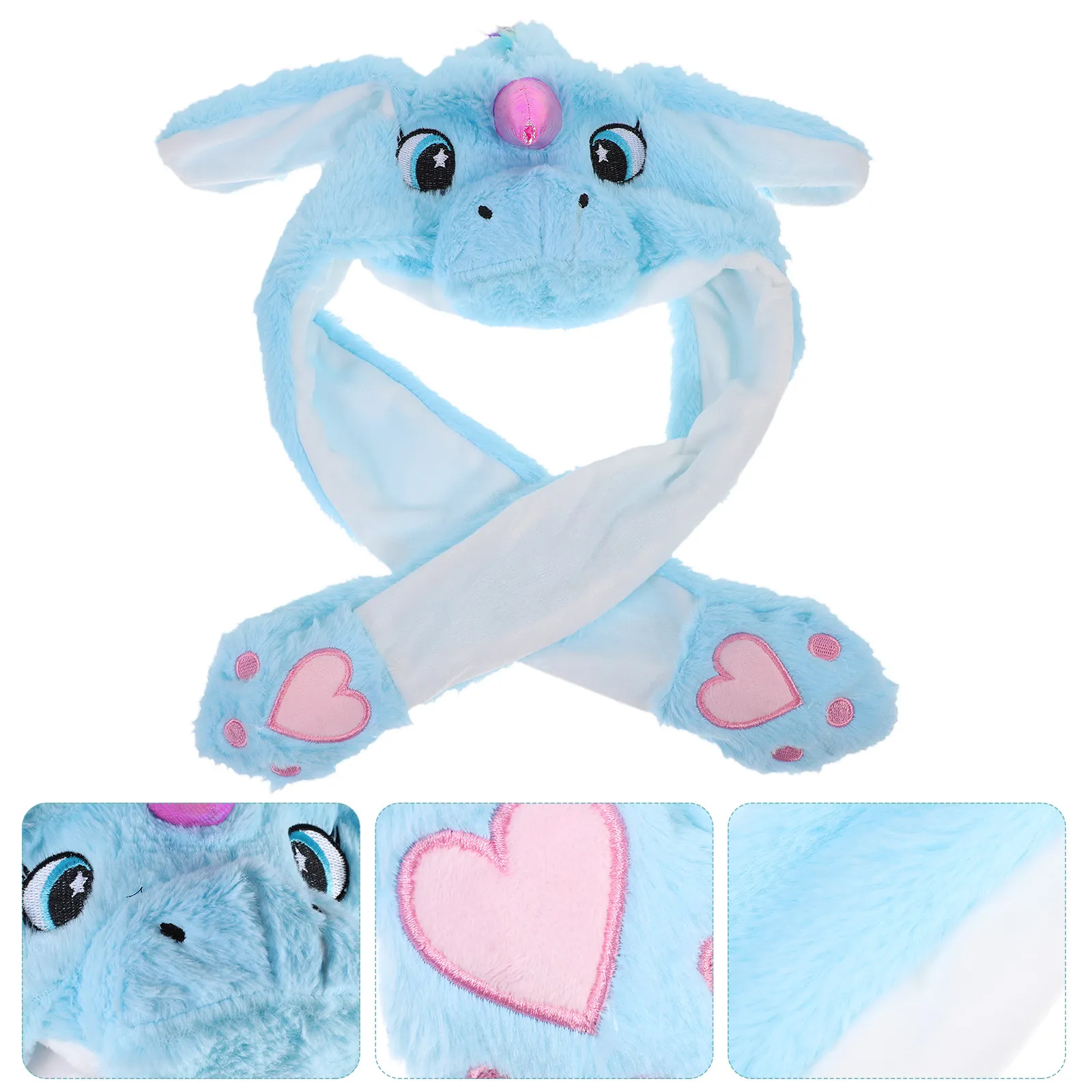 

Надувная шапка-единорог с подвижными ушками для вечеринок, фестивалей, Рождества, фотосессий, забавная новинка, 1 шт.