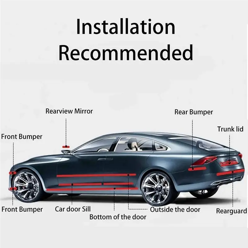 Reliable-Nano Carbon Fiber Car Sticker  DIY Paste Door Sill Protector Bumper Tape Car Protector Strip  Waterproof Protection Fil