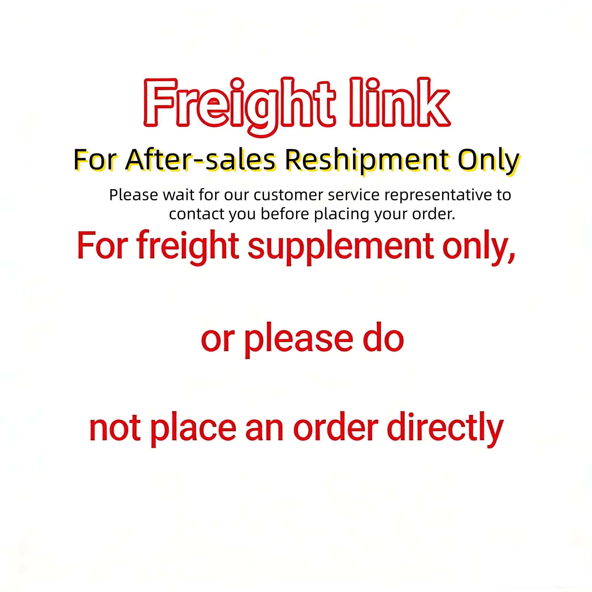 

This link is for reissuing or recharging the shipping fee. Please do not place an order. For details, please contact us.