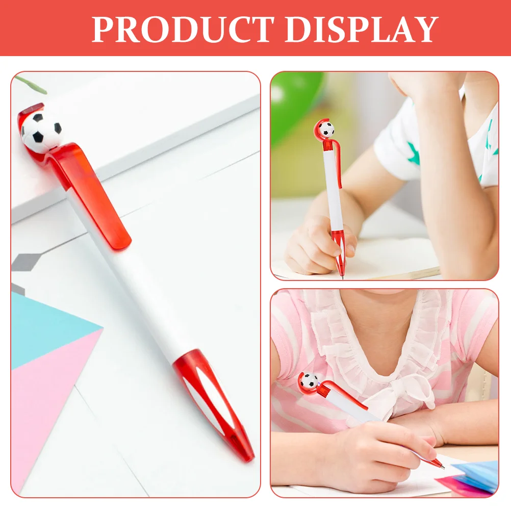 10 Pcs Ballpoint Pen Football Writing Stationery Modeling Soccer Pens Red Office Supplies Goodie Bag Favors Student